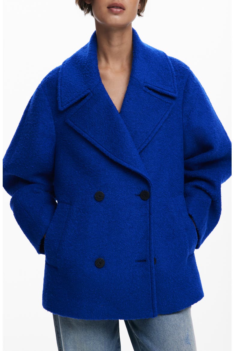 Double Breasted Coat, Alternate, color, KLEIN BLUE