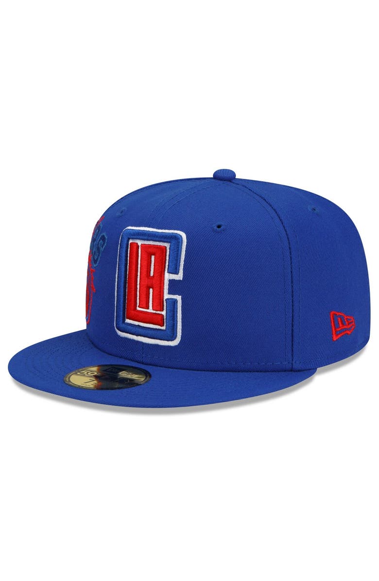 New Era Men's New Era Royal LA Clippers Back Half 59FIFTY Fitted Hat, Alternate, color, 