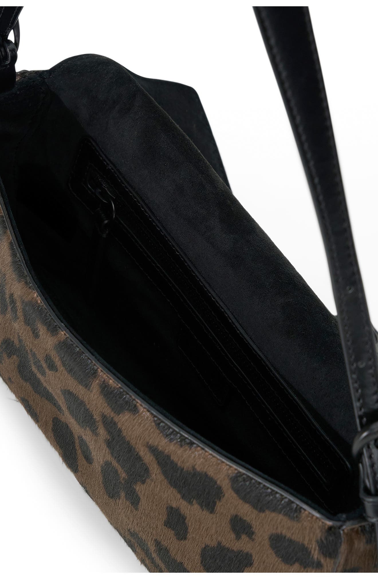 STAUD Harlow Genuine Calf Hair Shoulder Bag, Alternate, color, Leopard Print Calf Hair