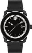 Movado Bold TR90 Leather Strap Watch, 42mm