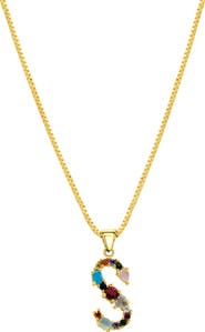 Adornia CZ Initial Pendant Necklace