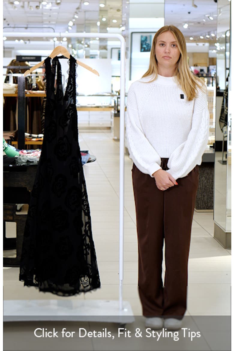 Stars Align Burnout Lace Halter Midi Dress video