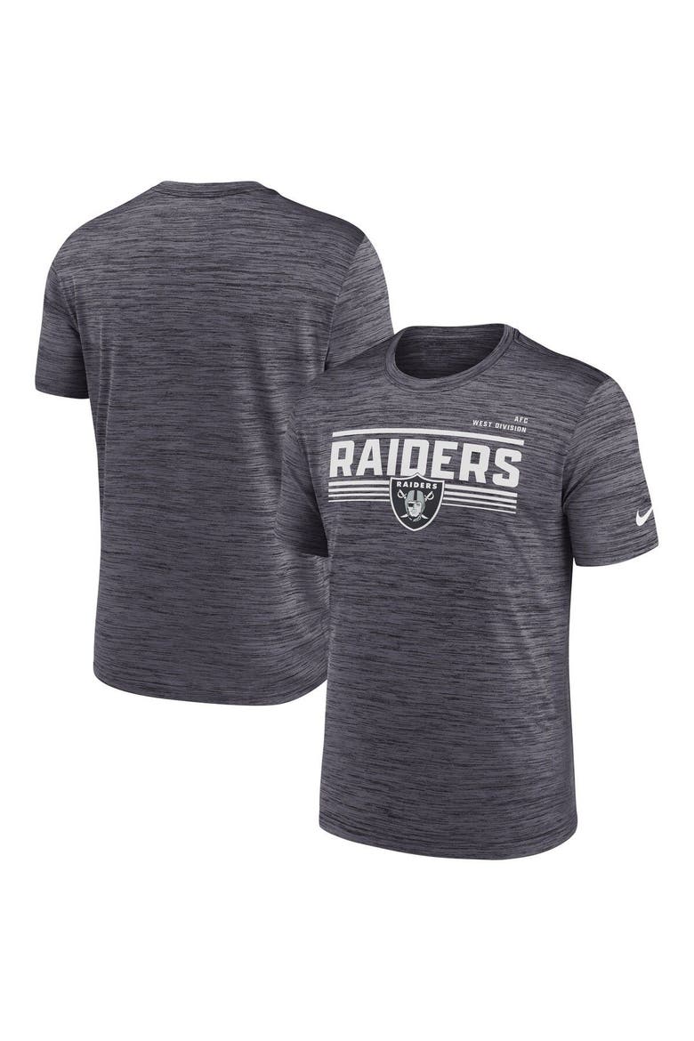 Men's Nike Anthracite Las Vegas Raiders Yardline Velocity Performance T-Shirt, Main, color, Anthracite