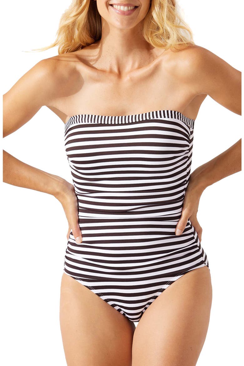 Breaker Bay Stripe One-Piece Swimsuit, Main, color, DOUBLE CHOCOLATE