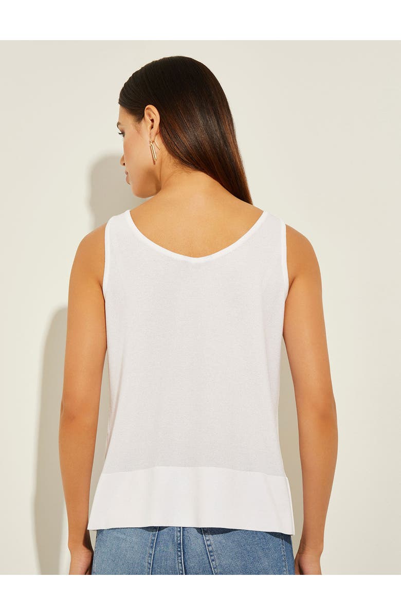 Misook V-Neck Soft Knit Tank Top, Alternate, color, White