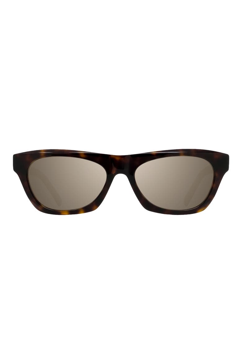 Day 55mm Square Sunglasses, Main, color, DARK HAVANA / GREEN