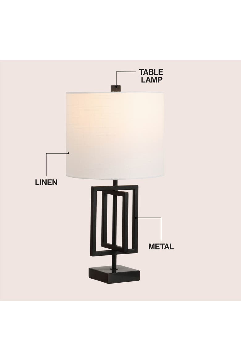 Anya Metal/Marble LED Table Lamp, Alternate, color, Black