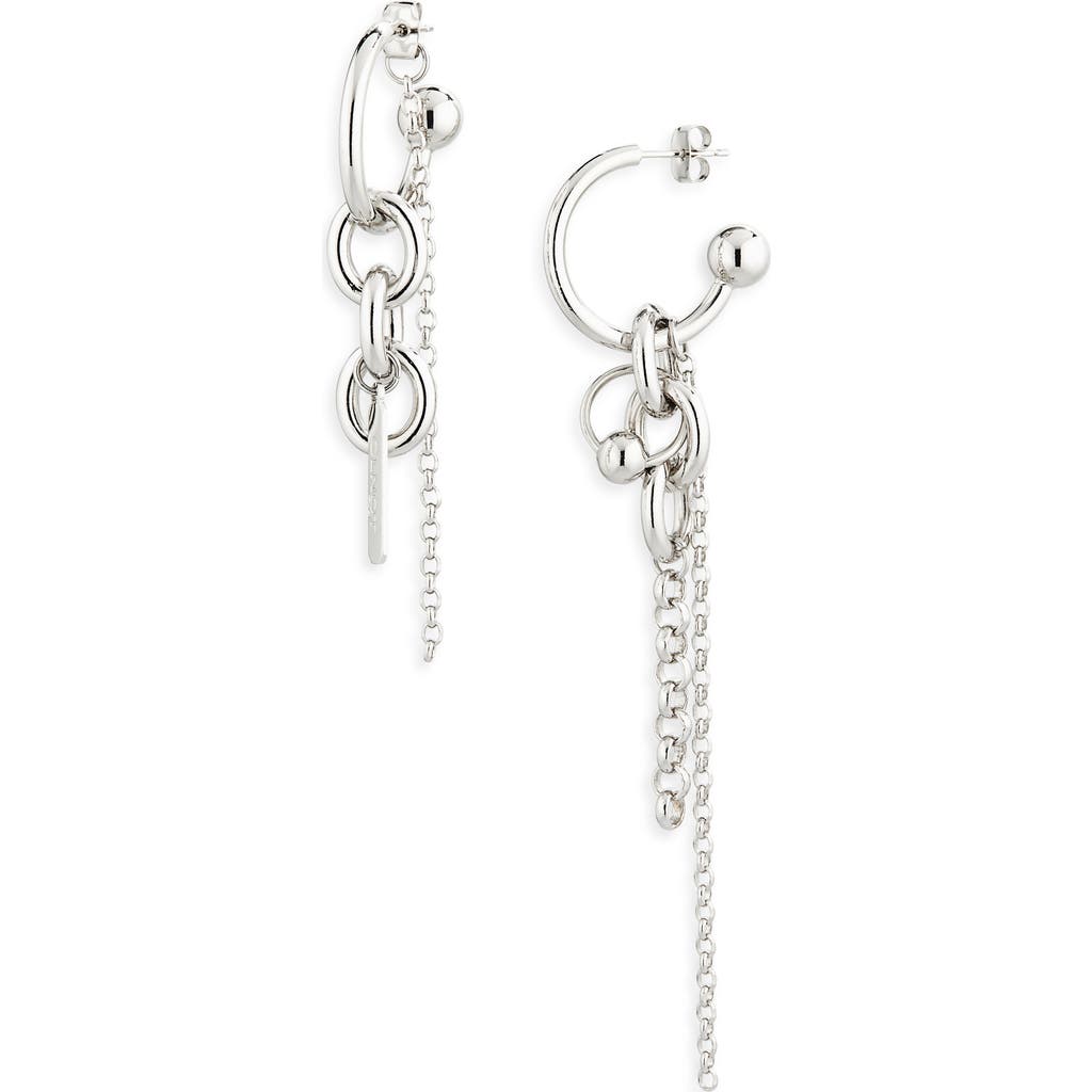 Justine Clenquet Lewis Mismatched Hoop Earrings In Metallic