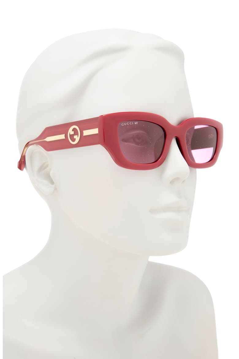 51mm Cat Eye Sunglasses, Alternate, color, BURGUNDY CRYSTAL RED