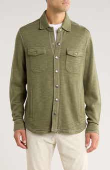 Tommy Bahama Trinidad Cotton Blend Mesh Snap-Up Shirt