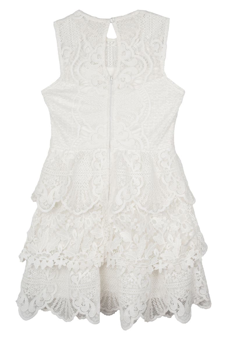 Kids' Lace Party Dress, Alternate, color, WHITE