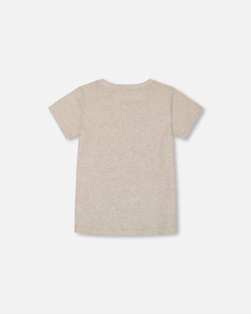 Deux Par Deux Little Boy's Organic Cotton Graphic Tee Light Gray Shimmer In Light Gray Shimmer