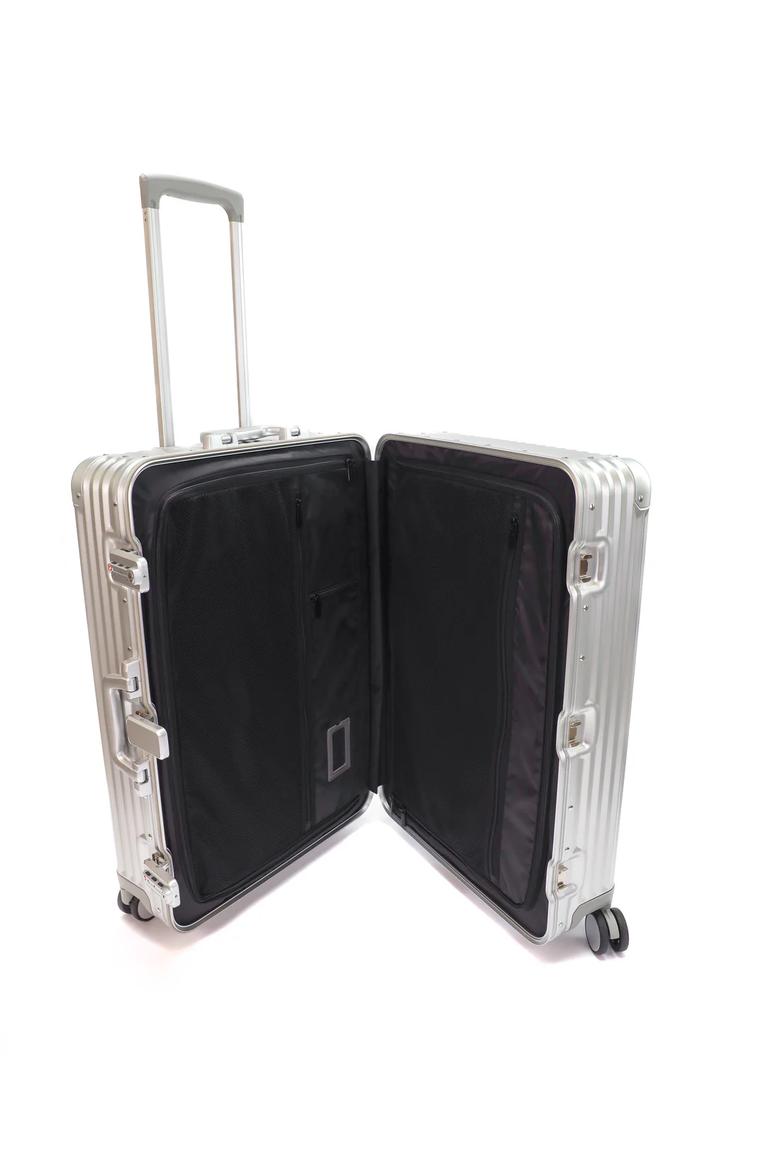 VinAluminum 12-Bottle Wine & Spirits Suitcase for Luxury Travel, Alternate, color, Silver