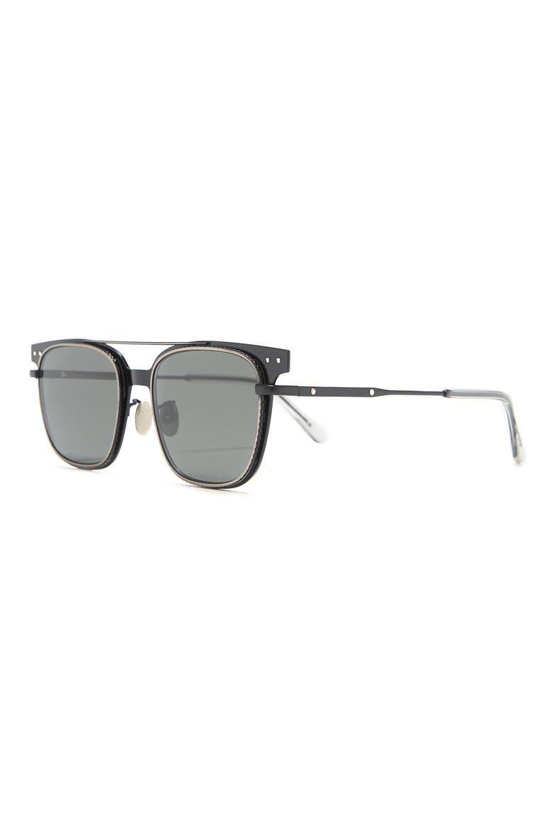 54mm Square Sunglasses, Alternate, color, SMMTT BLK SMMTT ANTQ SLV