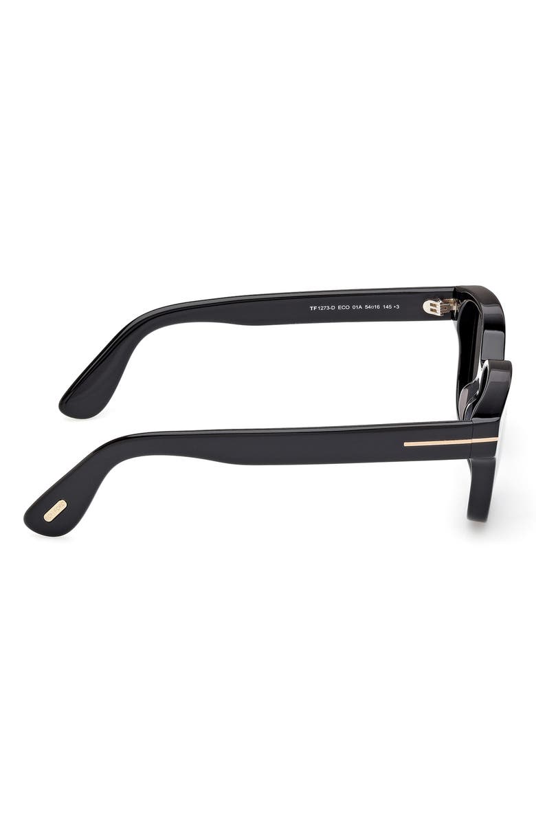 TOM FORD 54mm Square Sunglasses, Alternate, color, Shiny Black / Smoke