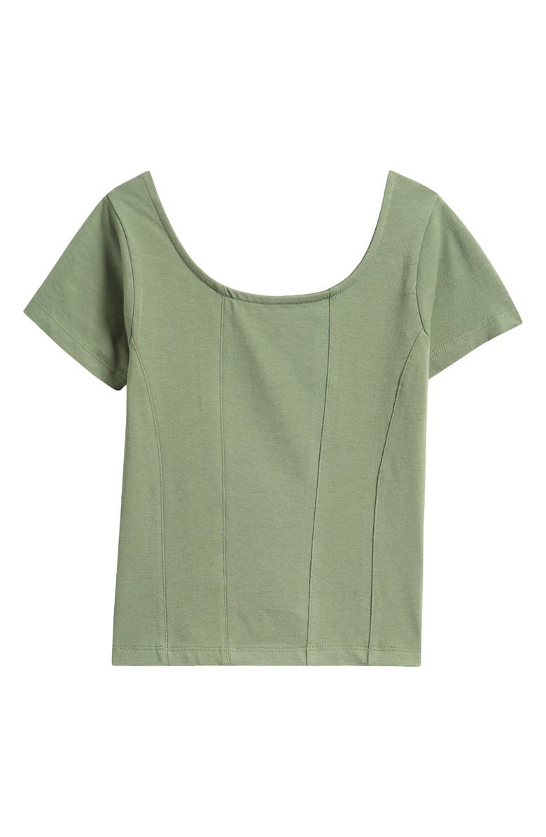 Jessica Simpson Kids' Seamed Knit Top, Main, color, Sage