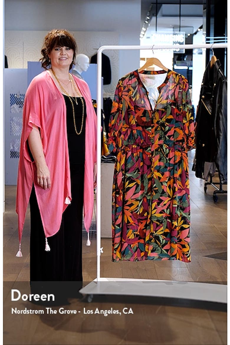 Print Puff Sleeve Midi Shirtdress video