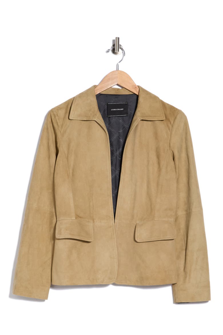 Suede Jacket, Main, color, KHAKI