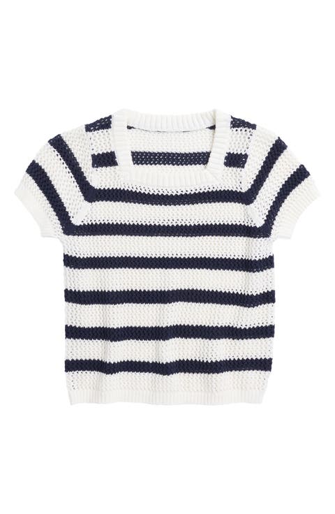Kids' Square Neck Cap Sleeve Pullover (Big Kid)