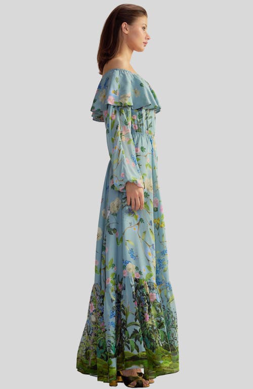 Cynthia Rowley Silk Dress In Blue Floral