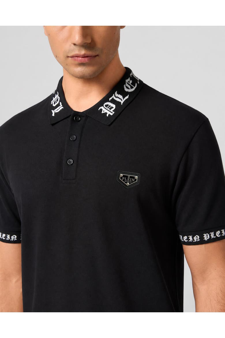 Polo T-Shirt Gothic Men, Alternate, color, black