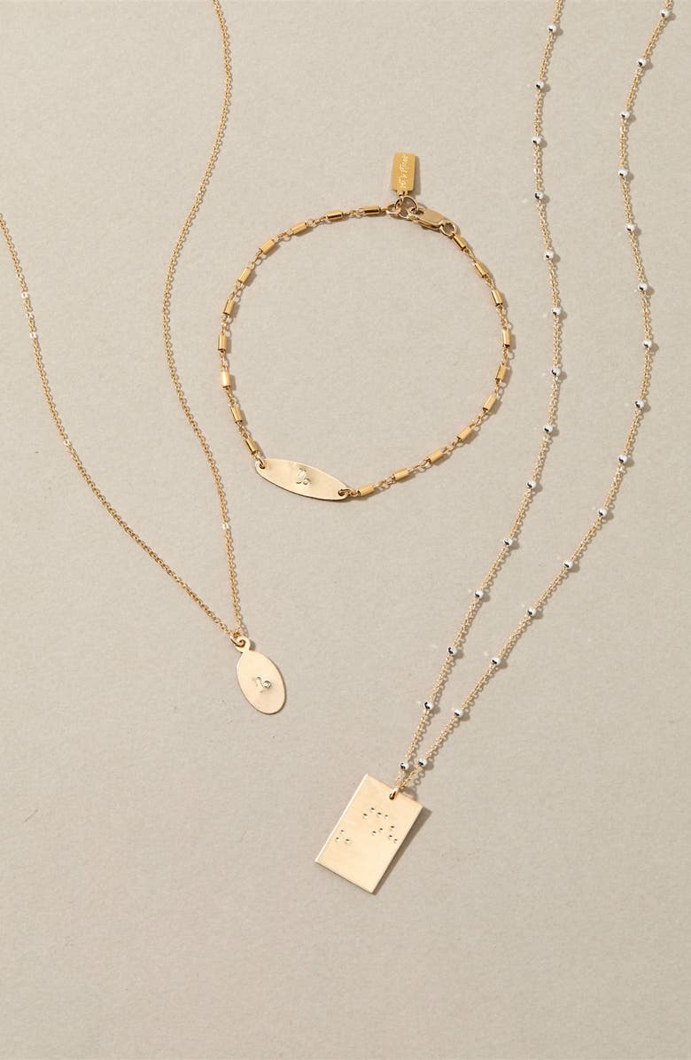 Set & Stones Zodiac Sign ID Bracelet, Alternate, color, Aquarius