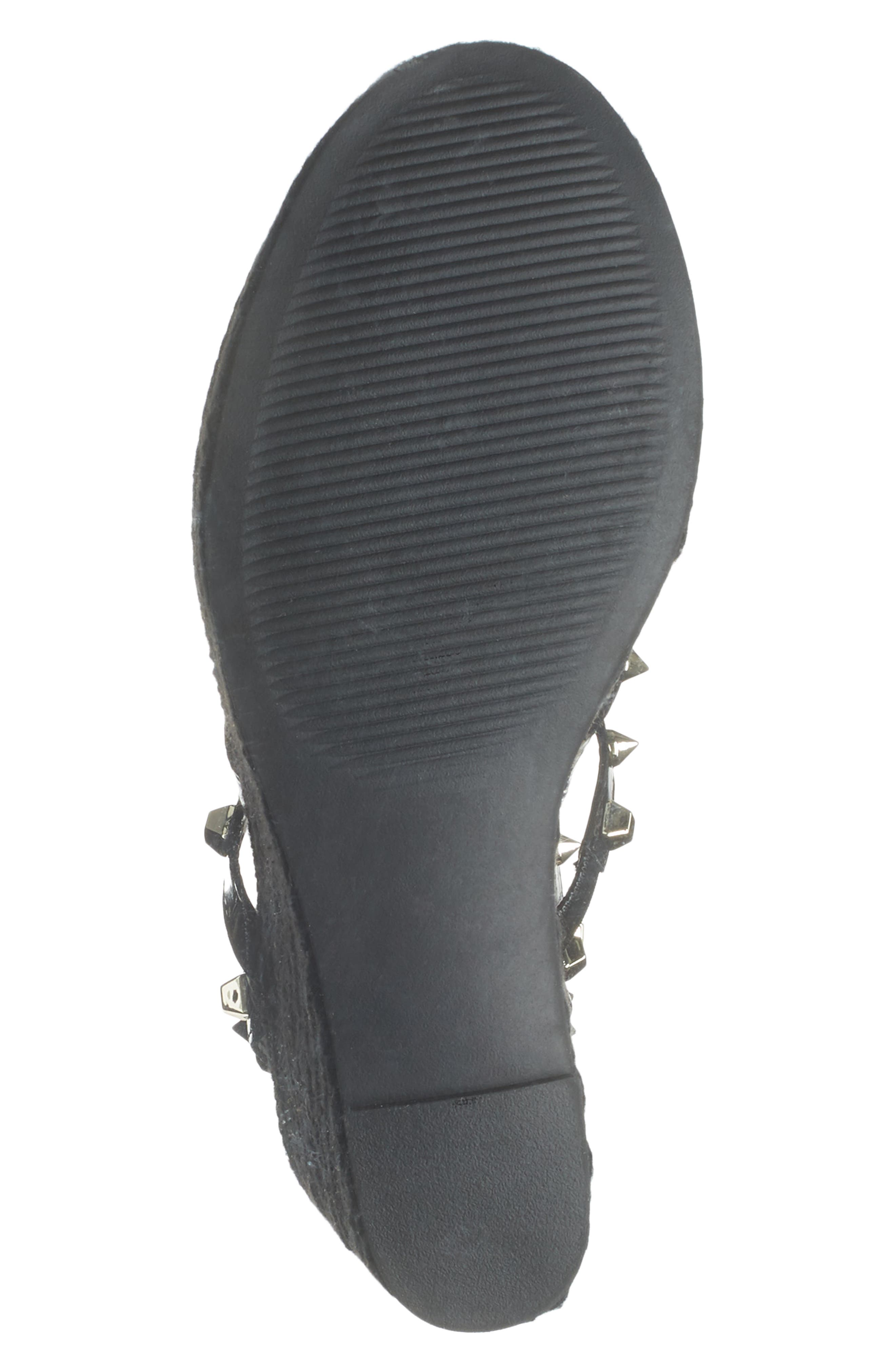 Steve Madden Scout Cage Studded Espadrille Wedge Sandal, Alternate, color, 