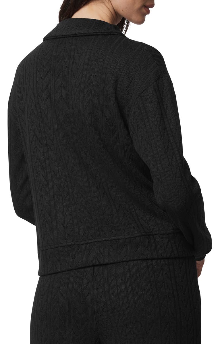 Splendid Sweatersoft Quarter Zip Pullover, Alternate, color, Black