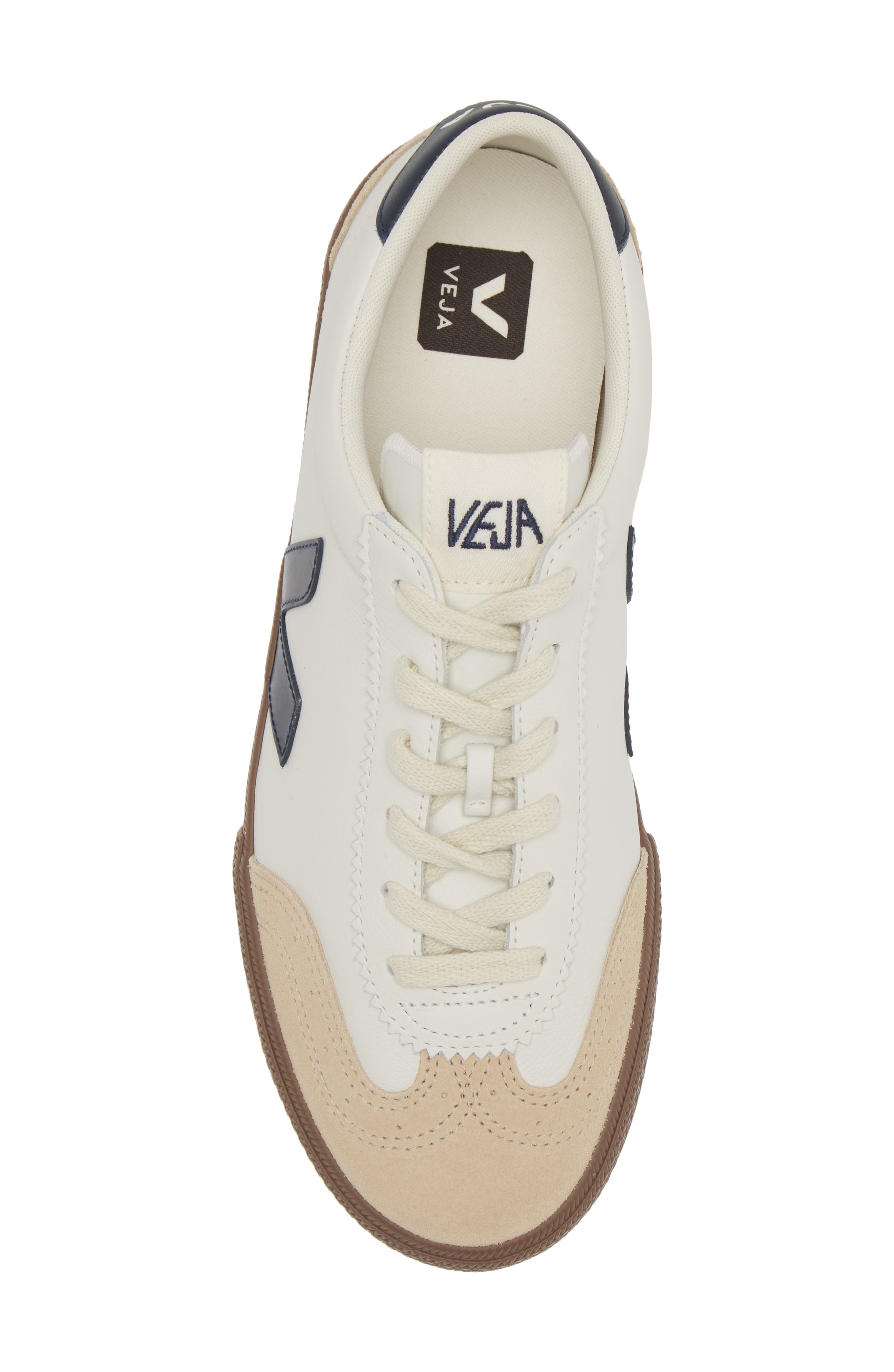 Veja Volley Leather Sneaker, Alternate, color, White Nautico Bark