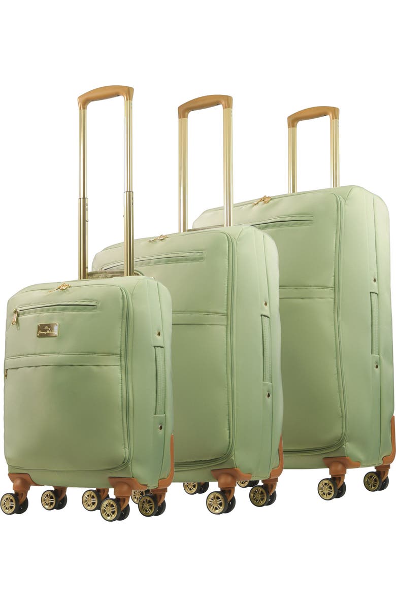 Tommy Bahama 3-Piece Soft-Sided Spinner Luggage Set, Main, color, Sage