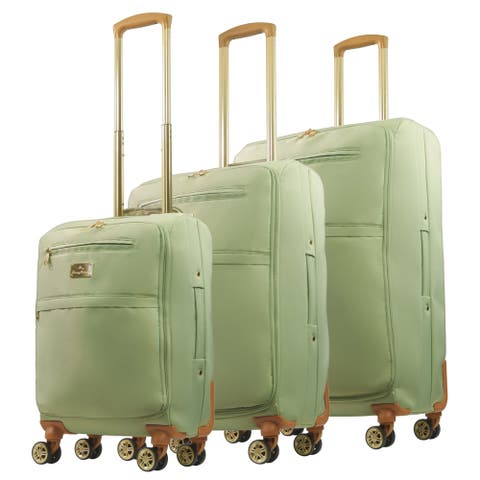 3-Piece Soft-Sided Spinner Luggage Set