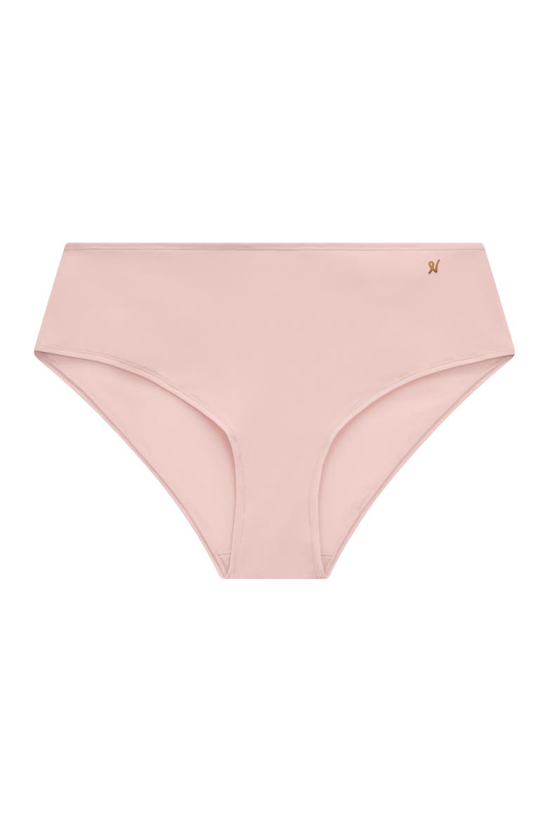 The Stretch Mid Rise Bikini Brief, Alternate, color, BLUSH PINK