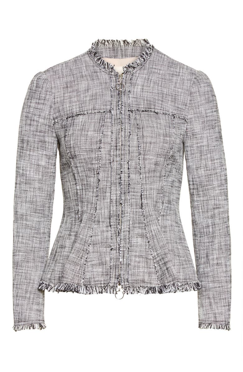 Rebecca Taylor Tweed Peplum Jacket, Alternate, color, 