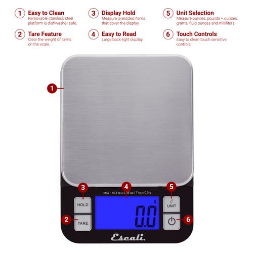 Escali Nutro Digital Scale In Black
