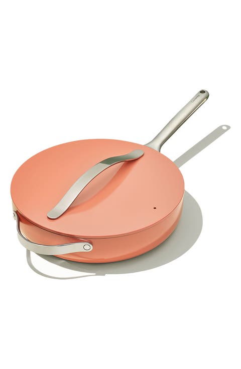 Nontoxic Ceramic Nonstick Sauté Pan with Lid