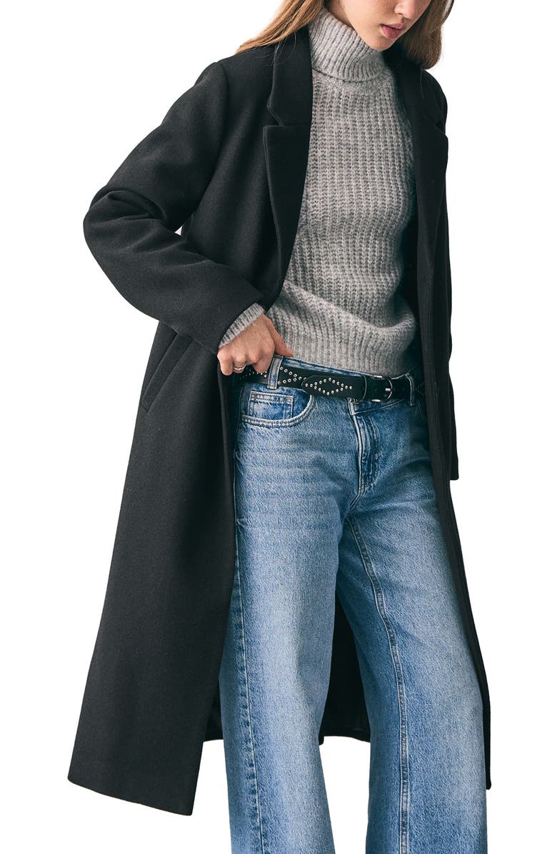 MANGO TEEN Longline Coat, Main, color, 