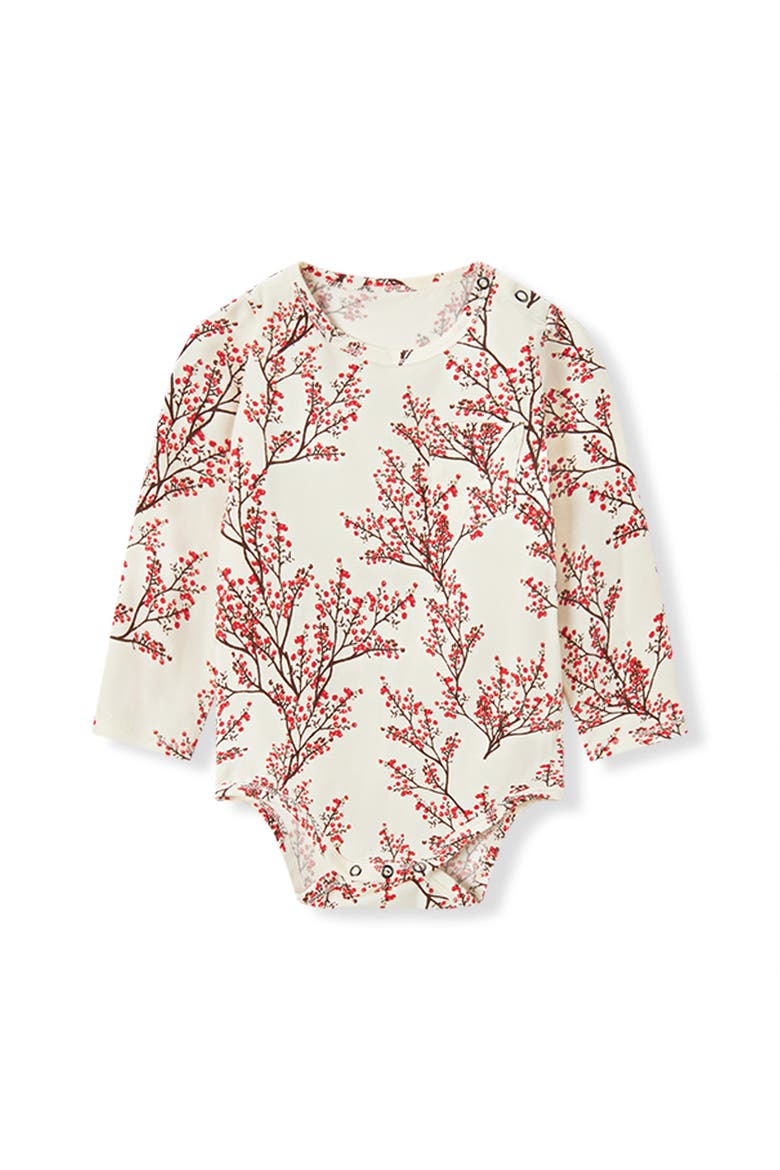 Cotton Stretch Removable Collar Long Sleeve One Piece, Alternate, color, Winterberry