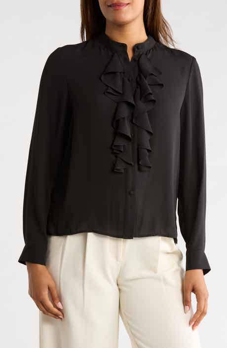 Ruffle Front Georgette Top