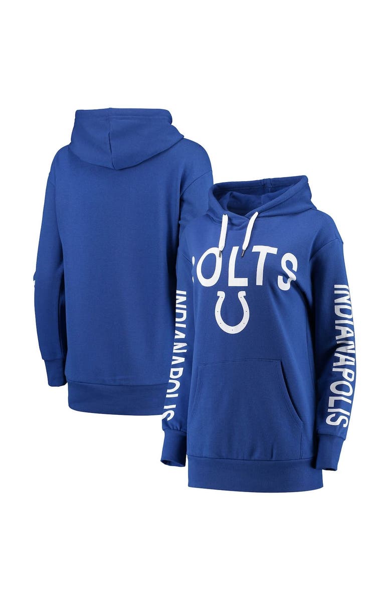 G-III 4HER BY CARL BANKS Women's G-III 4Her by Carl Banks Royal Indianapolis Colts Extra Point Pullover Hoodie, Main, color, 