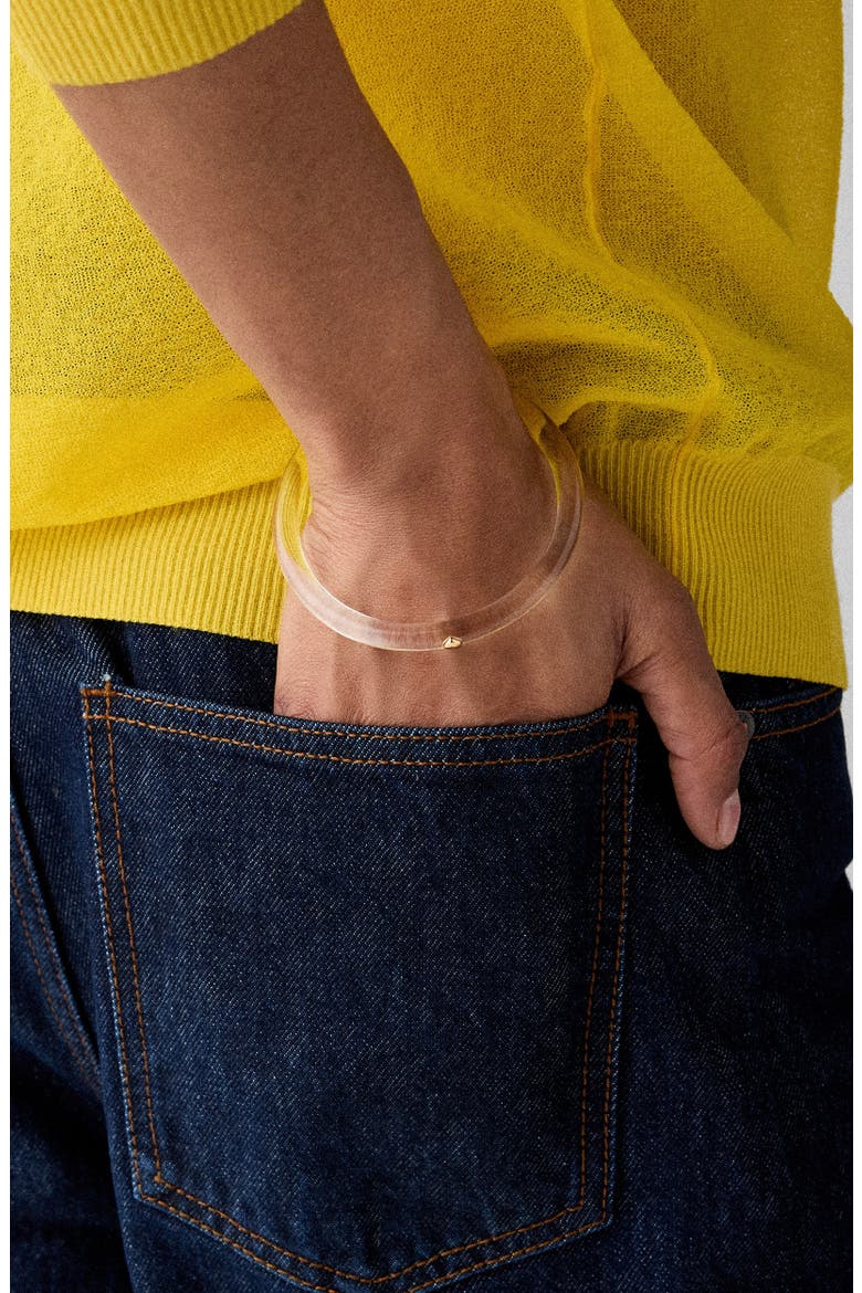 glow up thin bangle bracelet, Alternate, color, CLEAR.