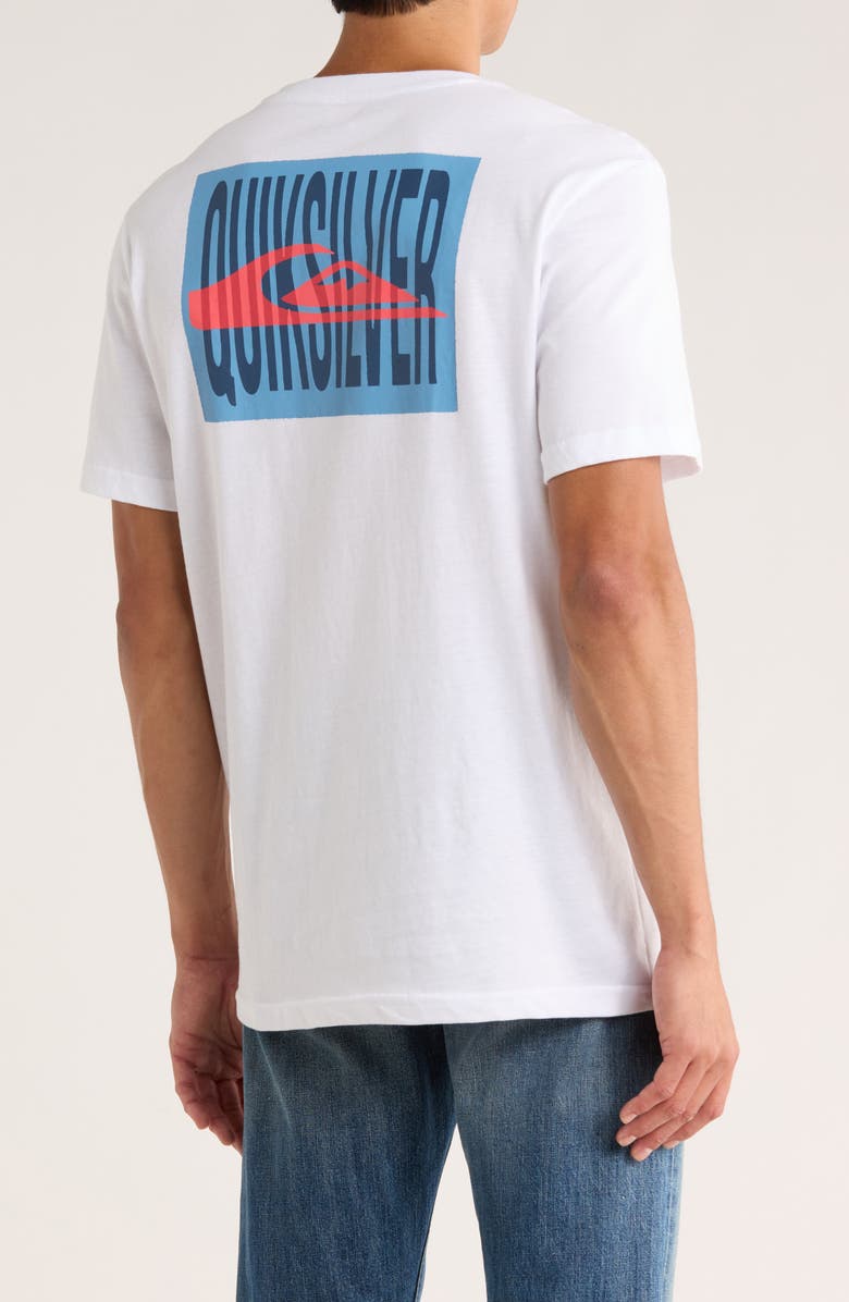 Quiksilver Dynamic Stretch Logo Graphic T-Shirt, Alternate, color, White