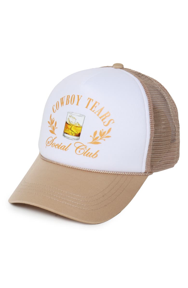 David & Young Cowboy Tears Social Club Trucker Hat, Alternate, color, 