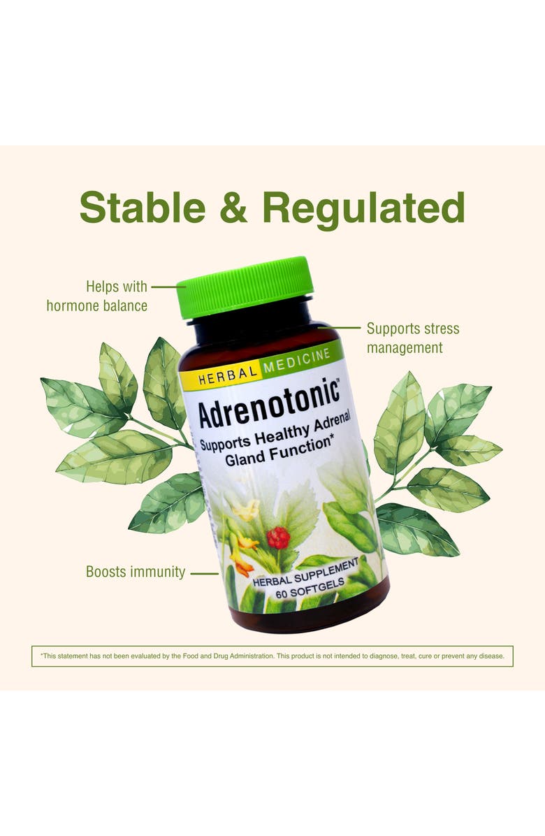 Herbs Etc. Adrenotonic Herbal Adrenal & Energy Support Softgels, 60 Count, Alternate, color, NO COLOR