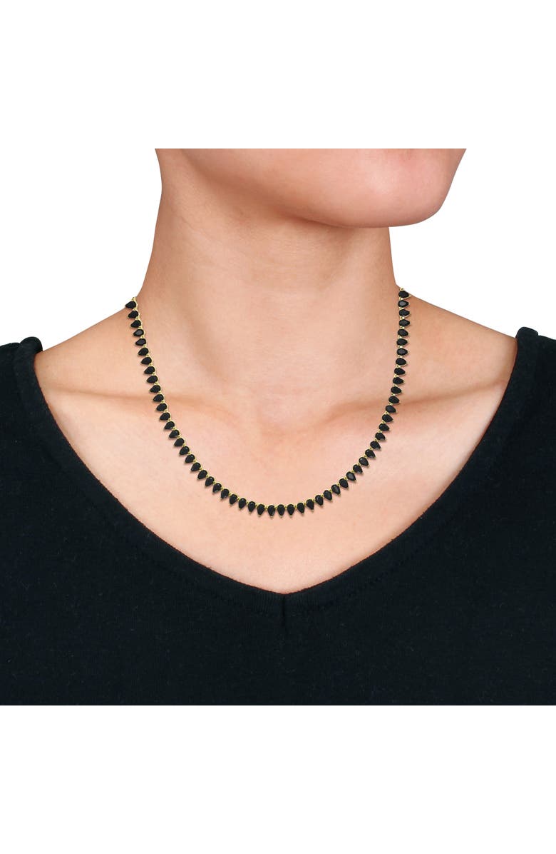 Julianna B. Synthetic Black Spinel Tennis Necklace, Alternate, color, Black Spinel