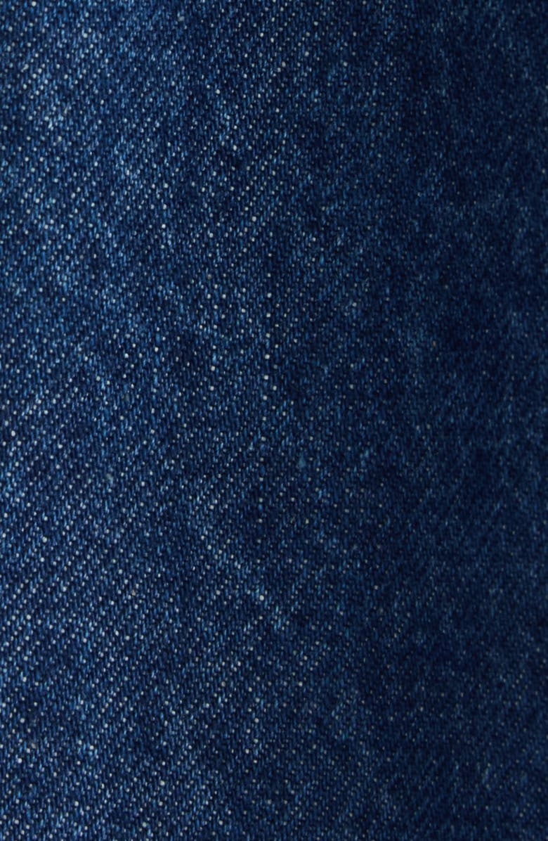 Chloé Chain Detail Puff Shoulder Denim Jacket, Alternate, color, Faded Indigo