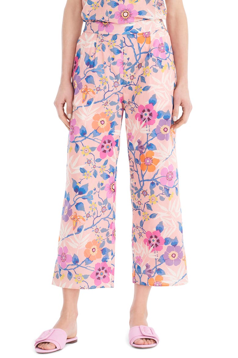 Liberty® Tana Lawn Wide-Leg Crop Pants, Main, color, PAVILION PINK MULTI