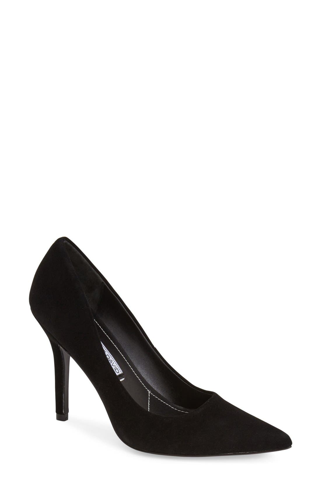 Charles David 'Sway II' Patent Leather Pump, Main, color, BLACK SUEDE