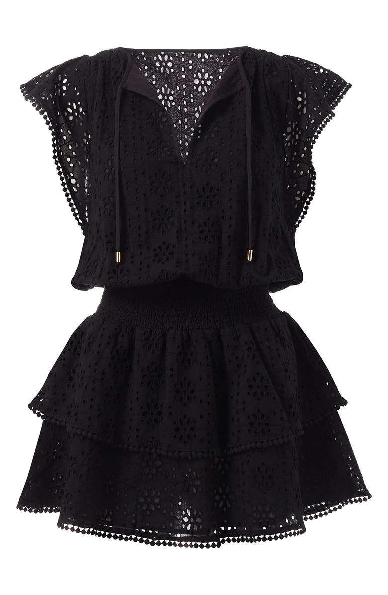 Melissa Odabash Keri Cover-Up Dress, Alternate, color, Black