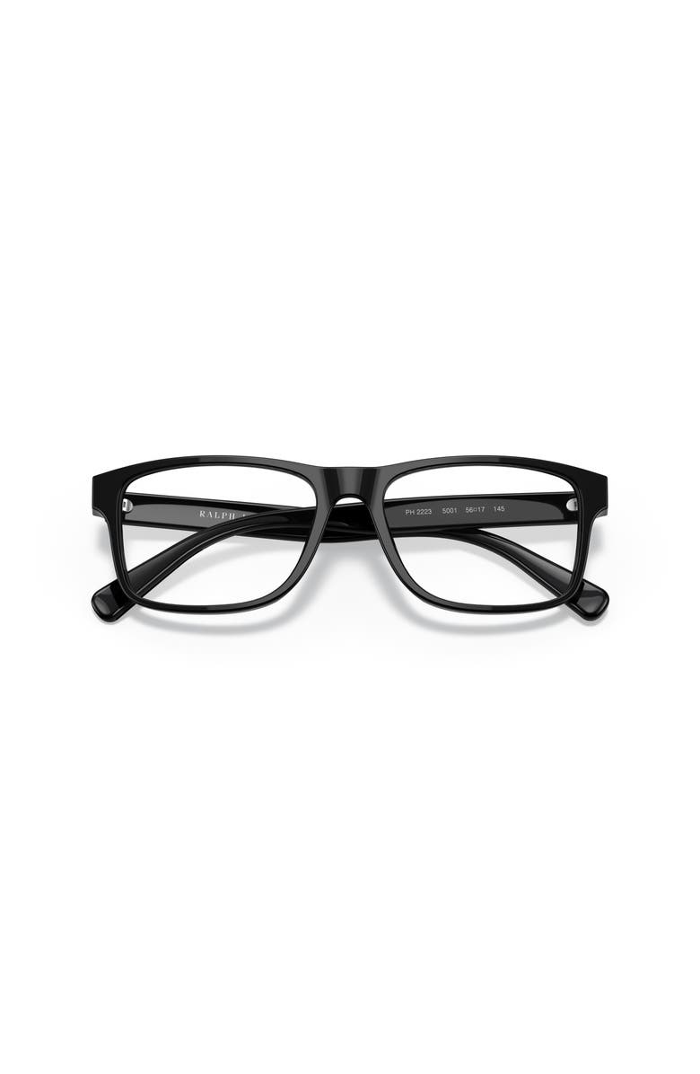 Polo Ralph Lauren 58mm Rectangle optical glasses, Alternate, color, Black