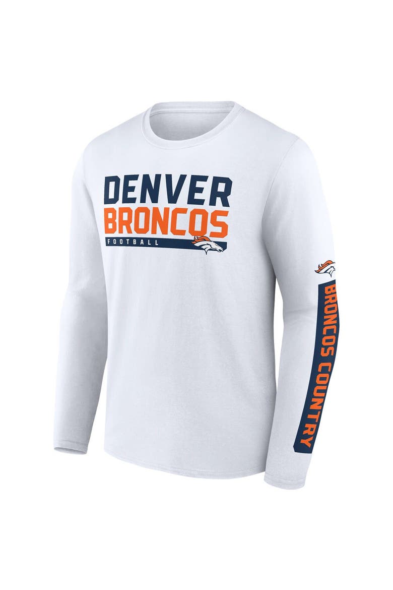 Men's Fanatics Branded Navy/White Denver Broncos Two-Pack 2023 Schedule T-Shirt Combo Set, Alternate, color, Navy